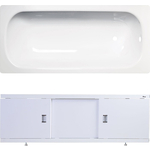 Ванна стальная ВИЗ Tevro 150х70 с экраном Emmy Виктория и ножками, белый лотос