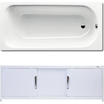 Ванна стальная Kaldewei Saniform Plus 373-1 Easy-Clean 170x75 с экраном Emmy Малибу и ножками