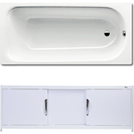 Ванна стальная Kaldewei Saniform Plus 375-1 180x80 с экраном Emmy Малибу и ножками