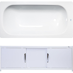 Ванна стальная ВИЗ Donna Vanna 160x70 с экраном Emmy Малибу и ножками, белая орхидея