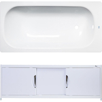 Ванна стальная ВИЗ Donna Vanna 170x70 с экраном Emmy Малибу и ножками, белая орхидея