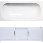 Ванна стальная ВИЗ Tevro 150х70 с экраном Emmy Малибу и ножками, белый лотос