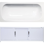 Ванна стальная ВИЗ Tevro 170х70 с экраном Emmy Малибу и ножками, белый лотос