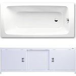 Ванна стальная Kaldewei Cayono 748 Easy-Clean 160x70 с экраном Emmy Монро и ножками