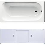 Ванна стальная Kaldewei Saniform Plus 375-1 180x80 с экраном Emmy Монро и ножками