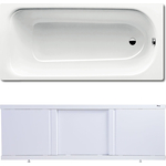 Ванна стальная Kaldewei Eurowa 310-1 150x70 с экраном Emmy Элис и ножками