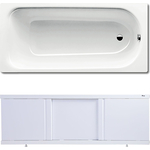 Ванна стальная Kaldewei Eurowa 311-1 160x70 с экраном Emmy Элис и ножками