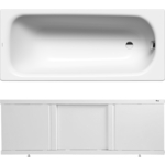 Ванна стальная Kaldewei Saniform Plus 373-1 170x75 с экраном Emmy Элис и ножками