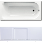 Ванна стальная Kaldewei Saniform Plus 375-1 180x80 с экраном Emmy Элис и ножками