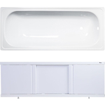 Ванна стальная ВИЗ Antika 170x70 с экраном Emmy Элис и ножками, белая орхидея