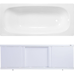 Ванна стальная ВИЗ Reimar 170x70 с экраном Emmy Элис и ножками, белая орхидея