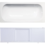 Ванна стальная ВИЗ Tevro 170х70 с экраном Emmy Элис и ножками, белый лотос