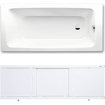 Ванна стальная Kaldewei Cayono 747 Easy-Clean 150x70 с экраном Emmy Соната и ножками