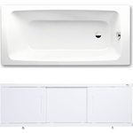 Ванна стальная Kaldewei Cayono 748 Easy-Clean 160x70 с экраном Emmy Соната и ножками