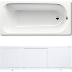 Ванна стальная Kaldewei Saniform Plus 375-1 180x80 с экраном Emmy Соната и ножками