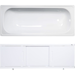 Ванна стальная ВИЗ Antika 150x70 с экраном Emmy Соната и ножками, белая орхидея