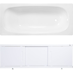 Ванна стальная ВИЗ Reimar 160x70 с экраном Emmy Соната и ножками, белая орхидея