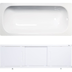 Ванна стальная ВИЗ Tevro 160х70 с экраном Emmy Соната и ножками, белый лотос