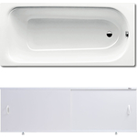 Ванна стальная Kaldewei Saniform Plus 375-1 180x80 с экраном Emmy Эко и ножками