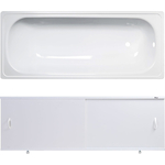 Ванна стальная ВИЗ Antika 150x70 с экраном Emmy Эко и ножками, белая орхидея