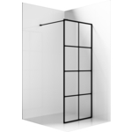 Душевая перегородка Ambassador Walk-in 90х200 с рисунком, черная (15031241)