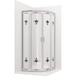 Душевой уголок Ambassador Royal 90х90 белый крашенный с рисунком, хром (18015106)