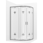 Душевой уголок Ambassador Royal 120х90 прозрачный с рисунком, хром (18015102)