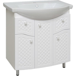 Тумба под раковину Runo Милано 70х33 белая (УТ000002088)