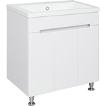 Тумба под раковину Runo Парма 73х45 3 двери, напольная, белая (00-00001040)
