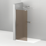 Душевой уголок Cezares Liberta L-1 110х120 тонированный, хром (LIBERTA-L-1-110-120-BR-Cr)