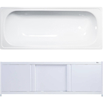 Ванна стальная ВИЗ Antika 170x70 с экраном Emmy Бриз и ножками, белая орхидея