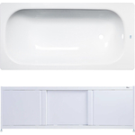 Ванна стальная ВИЗ Donna Vanna 150x70 с экраном Emmy Бриз и ножками, белая орхидея