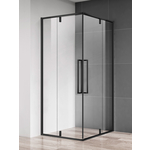 Душевой уголок AQUAme 80х80 прозрачный, матовый черный (AQM7102-2-8)