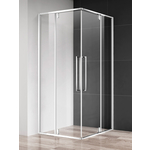 Душевой уголок AQUAme 90х90 прозрачный, хром (AQM7102)