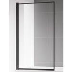 Шторка для ванны AQUAme 80х140 прозрачная, матовая черная (AQM2859-L)