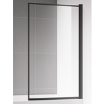 Шторка для ванны AQUAme 80х140 прозрачная, матовая черная (AQM2859-R)