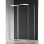 Душевая дверь AQUAme 120х195 прозрачная, хром (AQM4803-12)