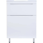 Тумба под раковину Style line Бергамо мини 60х35 Люкс Plus напольная, белая (СС-00002307)