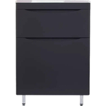 Тумба под раковину Style line Бергамо мини 60х35 Люкс Plus напольная, черная (СС-00002308)