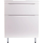 Тумба под раковину Style line Бергамо мини 70х35 Люкс Plus напольная, белая (СС-00002310)