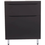 Тумба под раковину Style line Бергамо мини 70х35 Люкс Plus напольная, черная (СС-00002311)