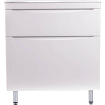 Тумба под раковину Style line Бергамо мини 80х35 Люкс Plus напольная, белая (СС-00002314)