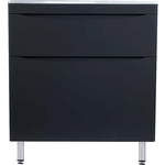 Тумба под раковину Style line Бергамо мини 80х35 Люкс Plus напольная, черная (СС-00002313)