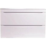 Тумба под раковину Style line Бергамо мини 80х35 Люкс Plus подвесная, белая (СС-00002322)