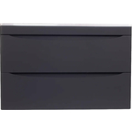 Тумба под раковину Style line Бергамо мини 80х35 Люкс Plus подвесная, черная (СС-00002324)