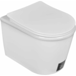 Унитаз подвесной безободковый Emmy с сиденьем микролифт, белый (EY-7004)