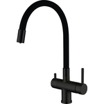 Смеситель для кухни Gappo G4398-36 с подключением фильтра, черный (6959477656125)