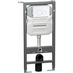 Инсталляция для унитаза Ceramicanova Envision с кнопкой смыва Round белая (CN1001W)