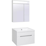 Мебель для ванной Runo Парма 59х46 1 ящик, подвесная, белая