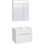 Мебель для ванной Runo Парма 59х46 2 двери, подвесная, белая